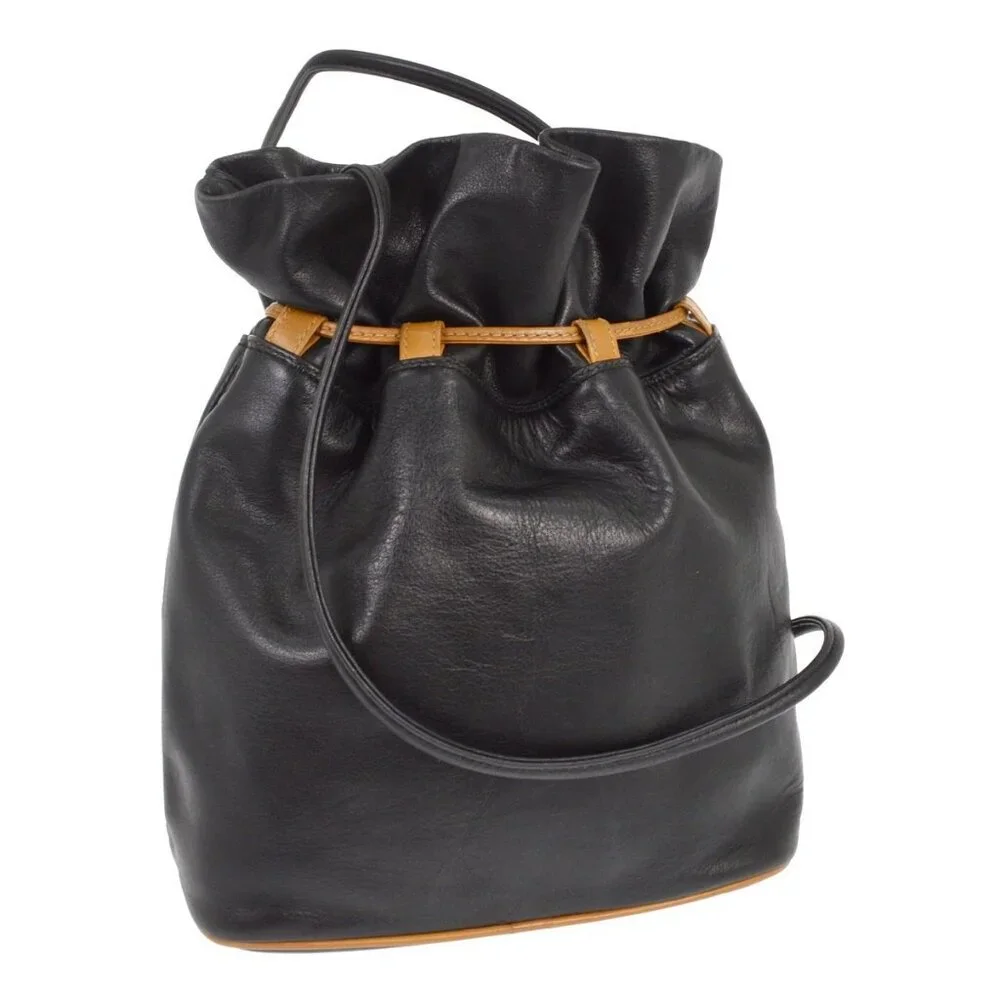 Celine Black Drawstring Shoulder Bag M07 NQ04681 - Picture 9 of 12